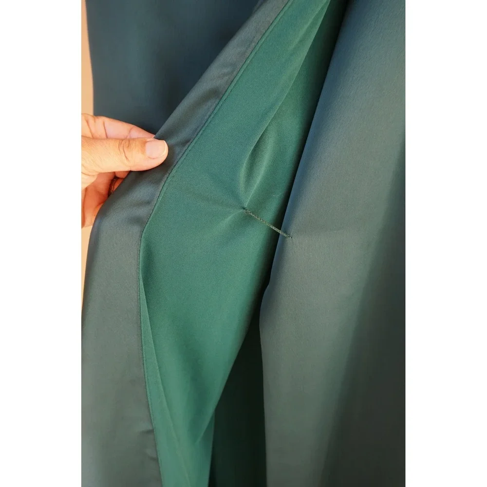 Mori Lee One Shoulder Slit Skirt Bridesmaid Dress Ruched Maxi Dress Slit size 10